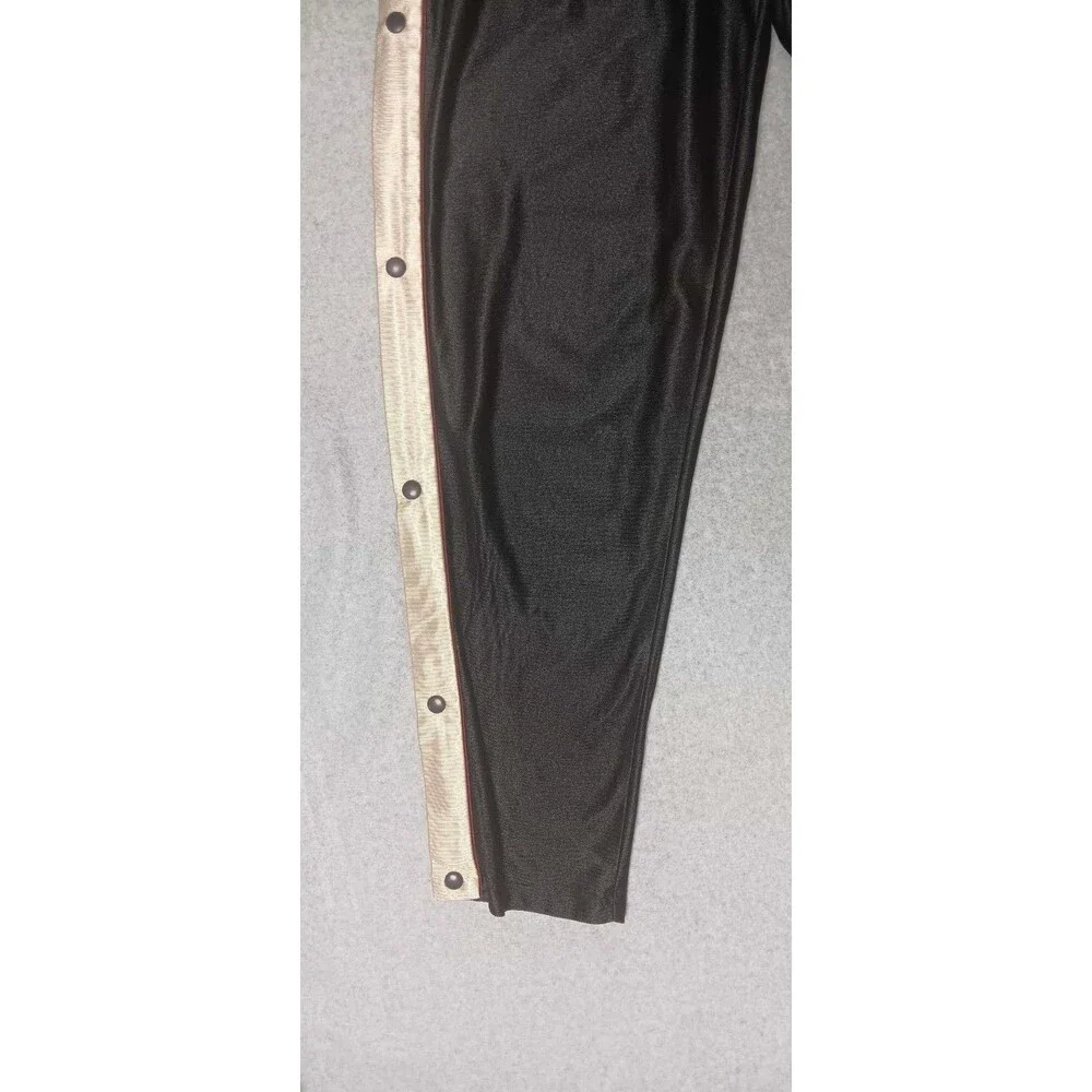Vintage Converse All Star Button Up Snap Pants Mens Size Medium Black With White